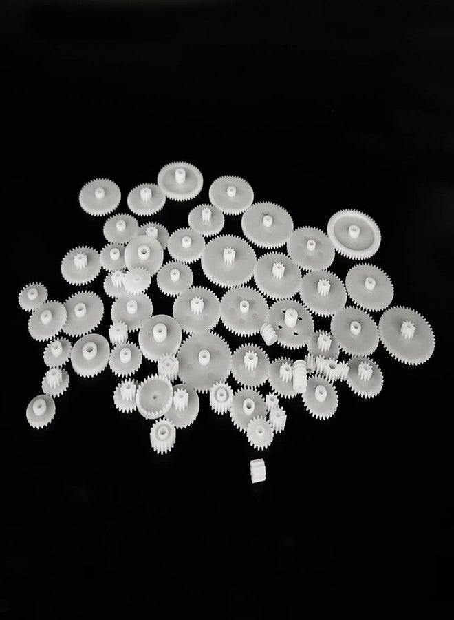 URIMPAVIDO 58PCS Small Gears Set Plastic Gears Module 0.5 for DC Motor DIY Model Toys RC Car Robot - Image 4